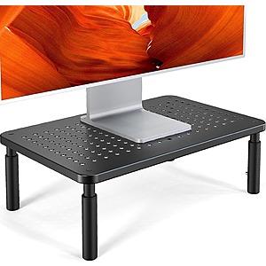 Huanuo Adjustable Metal Monitor Stand Riser $6.39 + Free Shipping