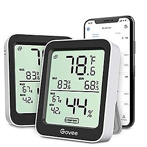 2-pack Govee Indoor Bluetooth Temperature Humidity Monitor  $15.49 + Free Shipping w/ Prime or orders $35+