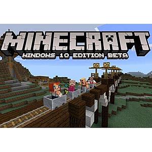 Minecraft Windows 10 Edition - Digital $1.15