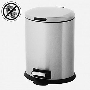 5-L Home Zone Stainless Steel Step Trashcan & Removable Bin $9 + Free Shipping