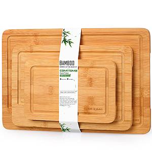 Comhoma Bamboo Cutting Board (3 Piece Set) w/ Juice Groove for $11.24 + FSSS