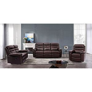BJ's Cheers McCarron UX9939M 3-Pc. Top Grain Leather Manual Reclining Sofa Set + Free white glove delivery $1599