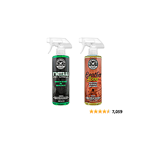 Amazon: Chemical Guys New Car Scent and Leather Scent Combo Pack, 16 oz, 2 Items $8.92 - $8.92