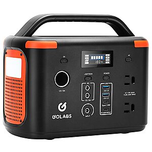 Golabs Portable Power Station 256Wh LiFePO4 Battery Backup (Black or Orange) $118.99