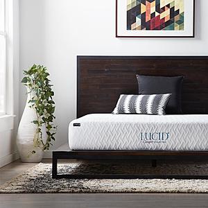 Lucid Comfort SureCool Memory Foam Tight Top Mattress: Twin 10-in Firm $138.43, King: 12-in Plush $424.03 & More + Free S/H