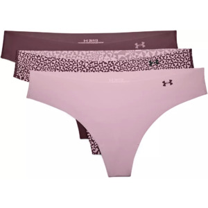 Under Armour 3-Pack UA Pure Stretch Thong (Mauve Pink / Ash Plum)  $12 or Less + FS