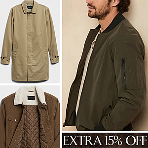 BR Factory Men's Jackets: Water-Resistant Tech Motion Bomber $43.35, Corduroy Trucker $51, Water-Resistant Ma.c $54.40 Shipped