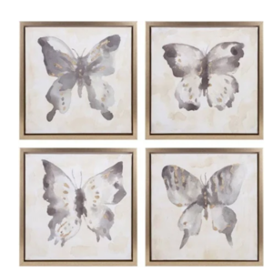 4-Piece IMAX "Watercolor Butterflies" Framed Oil Painting $147.80 + Free Shipping