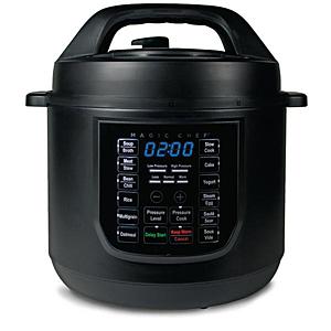 Magic Chef 6 Qt. 9-in-1 Multi Function Pressure Cooker w/ Sous Vide, Matte Black (Interior Stainless Steel Pot) $54 + Free Shipping
