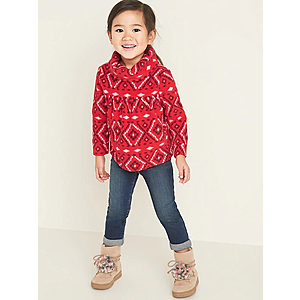 Old Navy: Toddler Girls' Fleece Pullover $2.48, Toddler Boys' Yeti Critter-Graphic Kangaroo Pocket Sweatshirt $5.48, Fleece-Lined Hooded Jacket $8 + FS on $12.50+