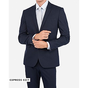 Express.com Men's Slim / Extra Slim Suits (Cotton Performance, Cotton-Blend) $113 + Free Shipping (via Mobile App only)