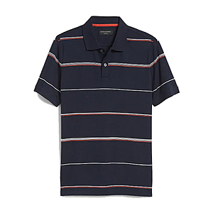 Banana Republic Factory: Men's Summer-Weight Chinos $12.75, Stripe Dress Polo $7.15 & More + Free S/H
