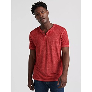 Lucky Brand: Men's Venice Burnout Notch Tee (Select Colors) $5 + Free Shipping