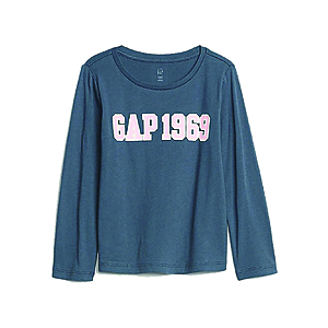 Toddler Gap Factory Long-Sleeve Logo Tee $2.80 & More