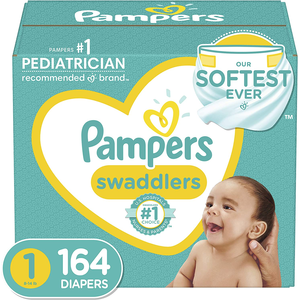 Amazon.com: Diapers Newborn/Size 1 (8-14 lb), 164 Count - Pampers Swaddlers Disposable Baby Diapers, Enormous Pack (Packaging May Vary): Health & Personal Care $31.99