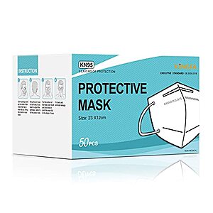 50-pack Kingfa Super High Quality KN95 Face Masks $13.49 with Subscribe & Save