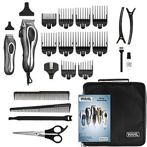 Wahl Deluxe Chrome Pro Complete Men's 25pc Haircut Kit With Finishing Trimmer & Soft Storage Case - 79650-1301 - $24.49