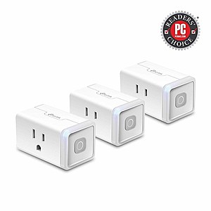 Kasa Smart WiFi 3-pack Plug Lite by TP-Link (HS103P3) 12 Amp Reliable Wifi Connection, Compact Design, No Hub Required, Works With Alexa Echo, Google Assistant - Amazon $24.99