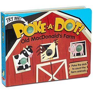 Melissa & Doug Kids' Old MacDonald’s Farm Poke-a-Dot Book (Board Book with Buttons to Pop) $5.99 + Free S&H w/ Prime or $25+