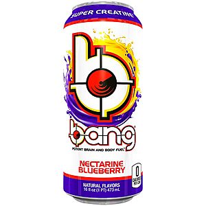 Bang Energy Buy 1 case get 2 cases free. blueberry nectarine flavor only (3 for $26)