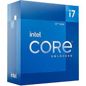 Intel Core i7-12700K 3.6 GHz 12-Core / 20-Thread LGA 1700 Desktop Processor $328 + Free Shipping