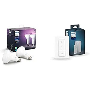 Prime Members: 53% off Philips Hue WCA BR30 2pk + Free Dimmer Switch V2 $58.53