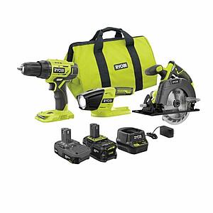 Get a select Ryobi combo kit and get a free ONE+ 18V Lithium-Ion 4.0 Ah Battery (2-Pack)+ free shipping$79