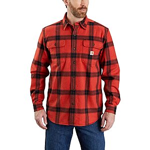 Carhartt Men's Loose Fit Heavyweight Flannel Long-Sleeve Plaid Shirt (Chili Pepper) $18.75 + Free Shipping