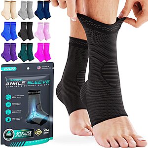 2-Pack Modvel Ankle Sleeves (black) $9.50 at Amazon