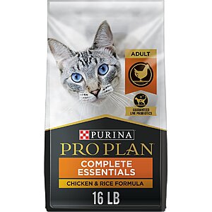 50% Off + 35% Off Purina Pro Plan Dog & Cat Food: 16-lb Cat Food (Chicken & Rice) $16.20 w/ Repeat Delivery & More + Free S&H