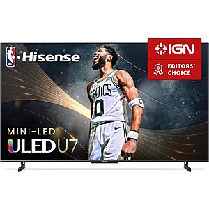 Hisense U7K Series 4K Mini-LED ULED TV: 85" $1498, 65" $700, 75" $900 + Free Shipping