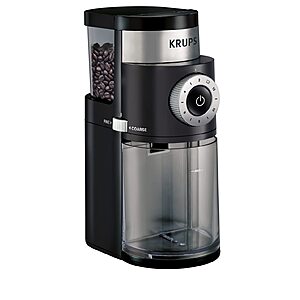 Krups Precise Stainless Steel Flat Burr Coffee Bean Grinder $31.56 + Free S&H w/ Prime or $35+