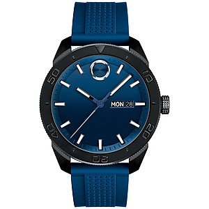 Macy's Watch & Jewelry Sale: Movado Swiss Bold Blue 43mm Watch  $191.25 & More + $35 Macy's eGC on $150+ via SD Rebate