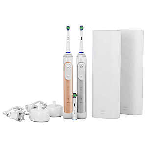 Oral-B Smart Series Toothbrush, Silver and Rose Gold Twin Pack (GENIUS 8000 + PRO 6000) $85