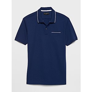 Banana Republic Factory: 50% Off Men's Clearance + 15% Off: Tipped Dress Polo $9.75 & More + Free S&H on $50+