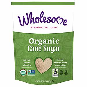 10-lb Wholesome Organic Cane Sugar $9.47 or Less w/ Subscribe & Save + Free S&H