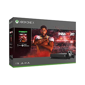 1TB Xbox One X NBA 2K20 Console Bundle + $90 Kohl's Cash $300 + Free S/H