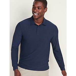 Old Navy Men's Clothing: Ultra-Soft Breathe ON Go-Dry Cool Long-Sleeve Polo $7.50 & More + Free S&H on $25+