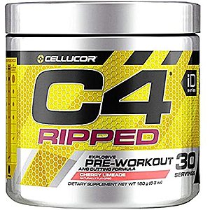 Cellucor C4 Ripped Pre Workout Powder Cherry Limeade | Creatine Free + Sugar Free Preworkout Energy Supplement for Men & Women | 150mg Caffeine + Beta Alanine + Weight Loss | 30 Se