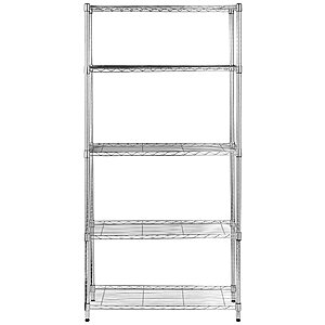 5-Shelf Amazon Basics Adjustable Heavy Duty Storage Shelving Unit (Chrome, 36W x 14D x 72H) $41 + Free Shipping