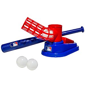 Franklin Sports Kids' Pop A Pitch Baseball Pitching Machine w/ Youth Bat + 3 Plastic Baseballs $7.50 + Free Shipping w/ Prime or on $25+