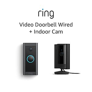 Ring 1080p HD Indoor Cam w/ Color Night Vision (Black or White) + Ring 1080p HD Video Doorbell (Wired) w/ 2-Way Talk & Advanced Motion Detection $60 + Free Shipping