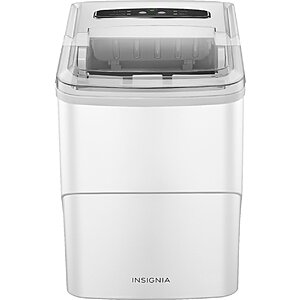 Insignia 26-Lb. Portable Ice Maker w/ 2 Cube Sizes & Auto Shut-Off (White, Red, or Mint) $50 + Free Shipping