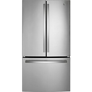 GE 27-Cu. Feet French Door Refrigerator w/ Internal Water Dispenser, Ice Maker, & LEDs: Stainless Steel $1243, Slate $1299 + $29 Shipping