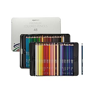 Woot App: 48-Count Amazon Basics Premium Colored Pencils w/ Tin Storage Case $7 + Free Shipping w/ Amazon Prime
