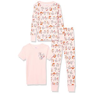3-Piece Amazon Essentials Ultimate Princess Girls' Cotton Pajamas Set (Sizes: 24 Months, 3T, or 12) $7.70 + Free Shipping w/ Prime or on $35+