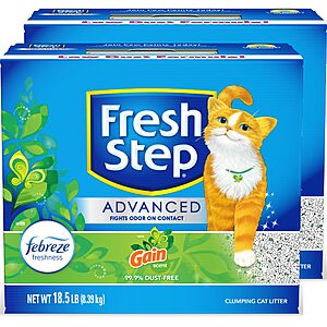 2-Pack 18.5-Lb. Fresh Step Advanced Cat Litter w/ Gain Scent $17.20 ($8.60 each) w/ S&S + Free Shipping w/ Prime or on $35+