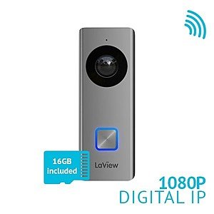 LaView 1080P WiFi Doorbell IP Security Camera no subscription needed Amazon Prime $129.99