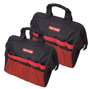2-Piece Craftsman Tool Bag Set (13" & 18", Black/Red) $10 + Free Store Pickup