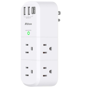 Mifaso Swivel 6 Outlet Extender Surge Protector w/ 3 USB Ports (1x USB-C) $11.30